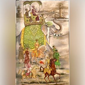 Mughlai handmade Art on Canvas